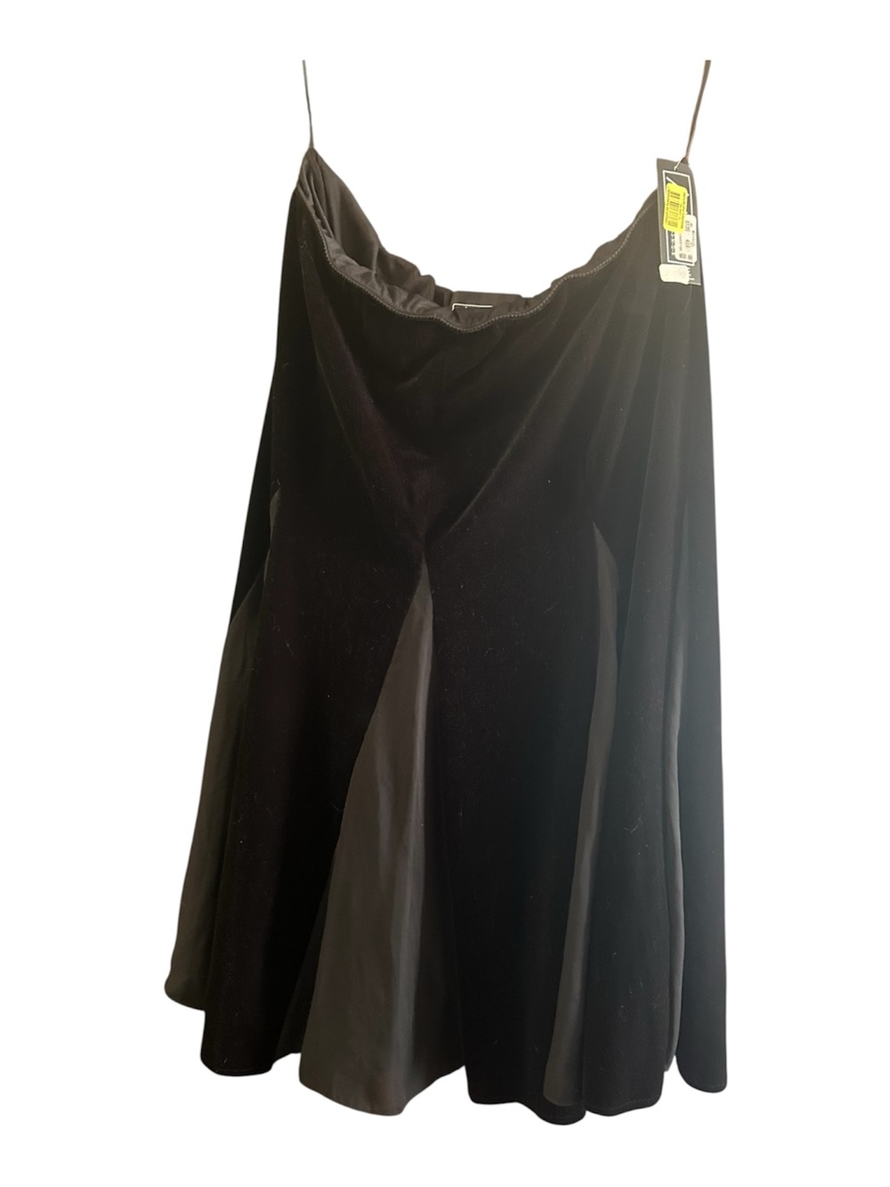 Alex Evenings Black Velvet A-Line Skirt